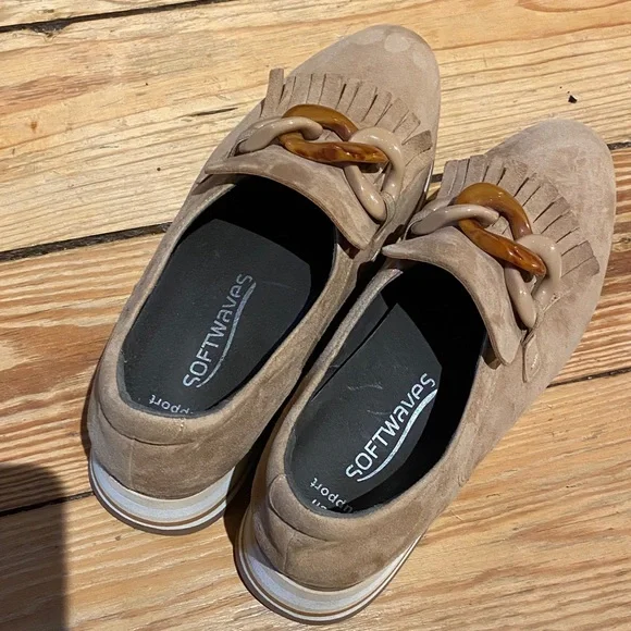 Softwaves Tan Suede Loafers - Picture 2 of 8